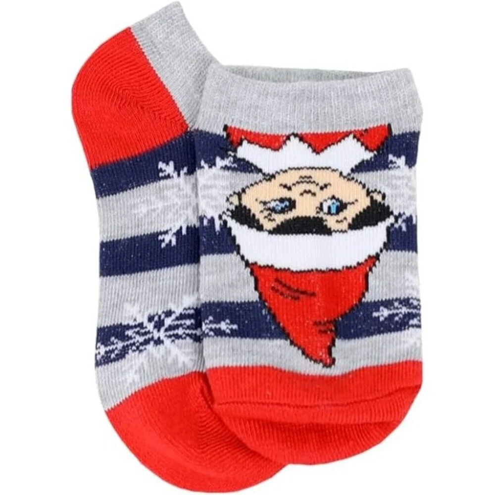 5 Pack Elf On The Shelf Snow Days No Show Socks Size 4-6 Shoe Size 7-10
